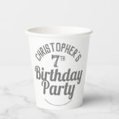 Gobelets En Papier Célébration de l'âge 7e anniversaire Coupes de pap (Recto)