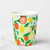 Gobelets En Papier Célébration des agrumes Citron Oranges Réception d (Recto)