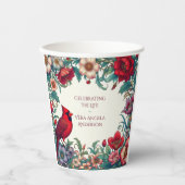 Gobelets En Papier Célébration du cardinal rouge du monument funérair (Recto)