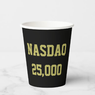 Gobelets En Papier Célébration du NASDAQ 25000 en Bourse