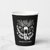 Gobelets En Papier Célébrer les nouveaux débuts Vin Verre Illustratio (Verso)