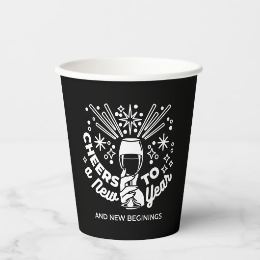 Gobelets En Papier Célébrer les nouveaux débuts Vin Verre Illustratio (Recto)