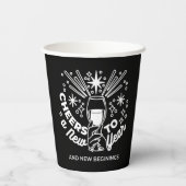 Gobelets En Papier Célébrer les nouveaux débuts Vin Verre Illustratio (Verso)