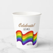 Gobelets En Papier Célébrez la tasse de papier Pride (Verso)