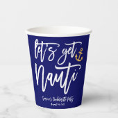 Gobelets En Papier Célébrons Nauti | EVJF Thème Marin (Recto)