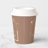 Gobelets En Papier Celestial Mocha Gold Sun Moon Stars 30e anniversai (Droite)
