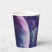 Gobelets En Papier Celestial Purple Galaxy Moon Wedding  (Verso)