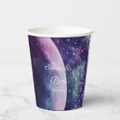 Gobelets En Papier Celestial Purple Galaxy Moon Wedding  (Recto)