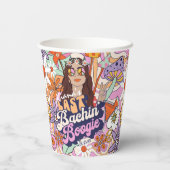 Gobelets En Papier Célibataire Groovy 70 Dernière Soirée Boogie ID929 (Verso)