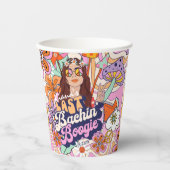 Gobelets En Papier Célibataire Groovy 70s dernière bringue disco ID92 (Recto)