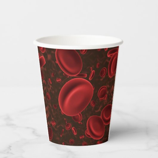 Gobelets En Papier Cellules de sang rouges (Recto)
