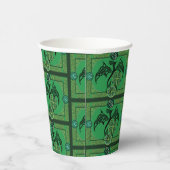 Gobelets En Papier Celtique irlandais de dragon vert (Droite)