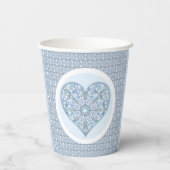 Gobelets En Papier Céramique Lace Bleu clair (Verso)