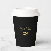 Gobelets En Papier Cercles Mariages Noir et Or- (Verso)