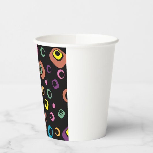 Gobelets En Papier Cercles rétro (Gauche)