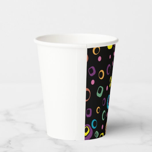 Gobelets En Papier Cercles rétro (Droite)