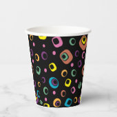 Gobelets En Papier Cercles rétro (Recto)
