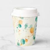 Gobelets En Papier Cercles Tangerins Turquoise (Droite)