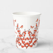 Gobelets En Papier Cérémonie chinoise du thé Mariage cerisier fleurs (Droite)