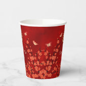 Gobelets En Papier Cérémonie chinoise du thé Mariage cerisier fleurs (Gauche)