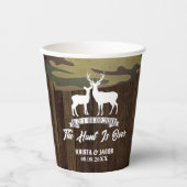 Gobelets En Papier Cerf de l'Ouest La Chasse Est Finie Mariage (Recto)