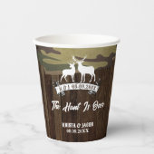 Gobelets En Papier Cerf de l'Ouest La Chasse Est Terminée Mariage (Recto)