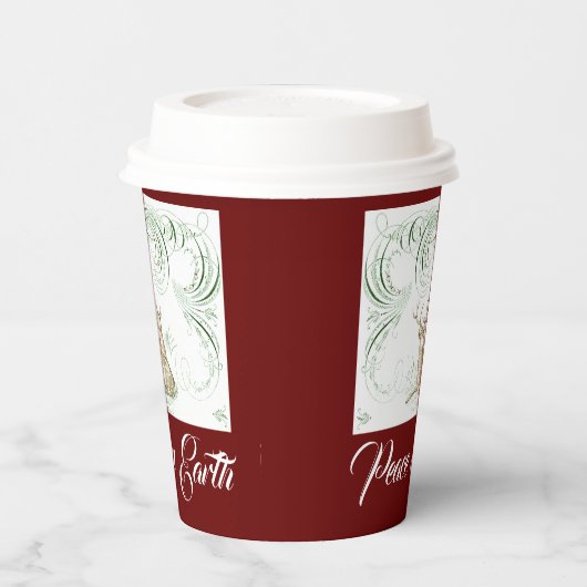 Gobelets En Papier Cerf de Noël (Gauche)