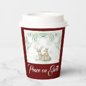 Gobelets En Papier Cerf de Noël (Verso)