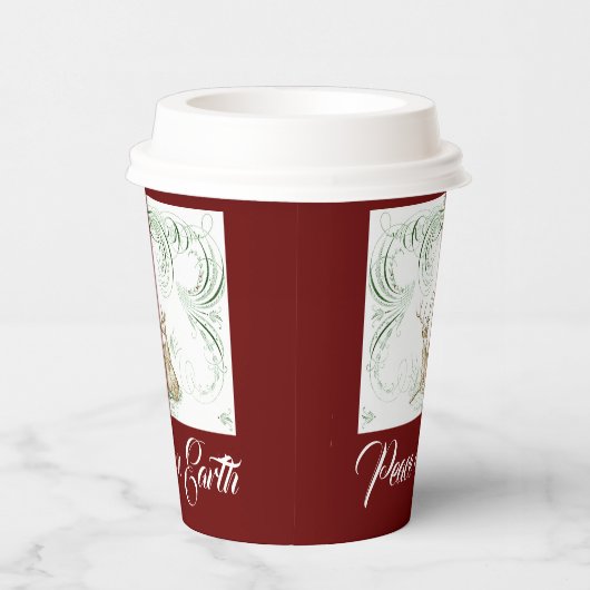 Gobelets En Papier Cerf de Noël (Droite)