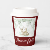 Gobelets En Papier Cerf de Noël (Recto)