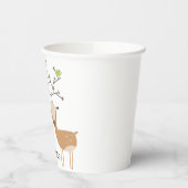 Gobelets En Papier Cerf de Noël aux oiseaux (Gauche)