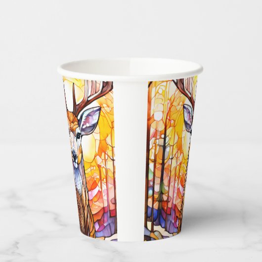 Gobelets En Papier Cerf en verre tendu (Gauche)