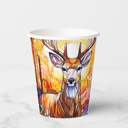 Gobelets En Papier Cerf en verre tendu (Recto)