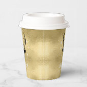 Gobelets En Papier Cerfs Antlers Silhouette & Flakes Gold ID861 (Droite)