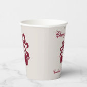 Gobelets En Papier Cerise de Bourgogne sur le Baby shower supérieur (Droite)