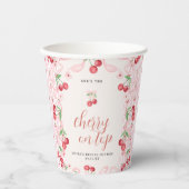 Gobelets En Papier Cerise sur le Gâteau | Réception de mariage (Recto)