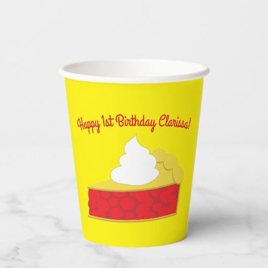 Gobelets En Papier Cerry Cutie Pie Anniversaire (Verso)