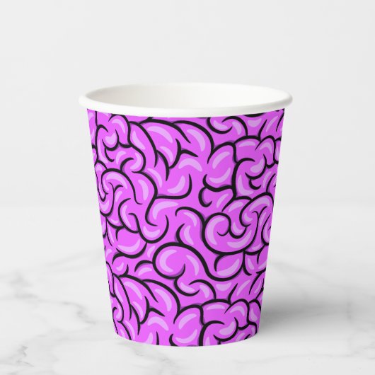 Gobelets En Papier Cerveau Effrayant (Recto)