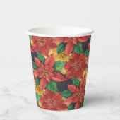 Gobelets En Papier C'est la saison Poinsettia vacances de Noël (Verso)