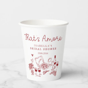 Gobelets En Papier C'est l'Amour Enterrement de Vie de Jeune Fille Ma