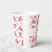 Gobelets En Papier C'est l'amour Pizza Dessinée à la Main Fête de Mar (Droite)