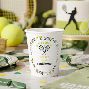Gobelets En Papier C'est l'anniversaire de Game Time Tennis - Fun Kid