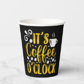 Gobelets En Papier C'est le café O'clock (Recto)