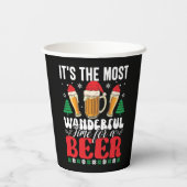 Gobelets En Papier C'est le moment le plus merveilleux pour une bière (Verso)