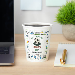 Gobelets En Papier C'est l'heure du jeu de foot 1er anniversaire - En