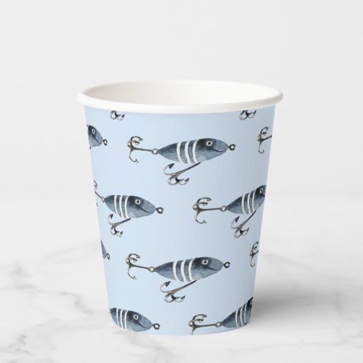 Gobelets En Papier C'est O'fish Fishing Boy Anniversaire (Recto)