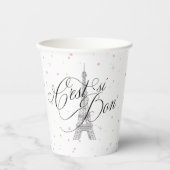 Gobelets En Papier C'est si Bon Parisian Sweet 16 Rose White ID1162 (Recto)