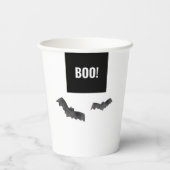Gobelets En Papier C'est simple ! Halloween Bat noir et blanc (Verso)