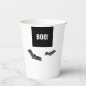 Gobelets En Papier C'est simple ! Halloween Bat noir et blanc (Recto)