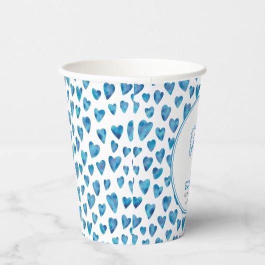 Gobelets En Papier C'est un baby shower à coeur mignon garçon (Droite)